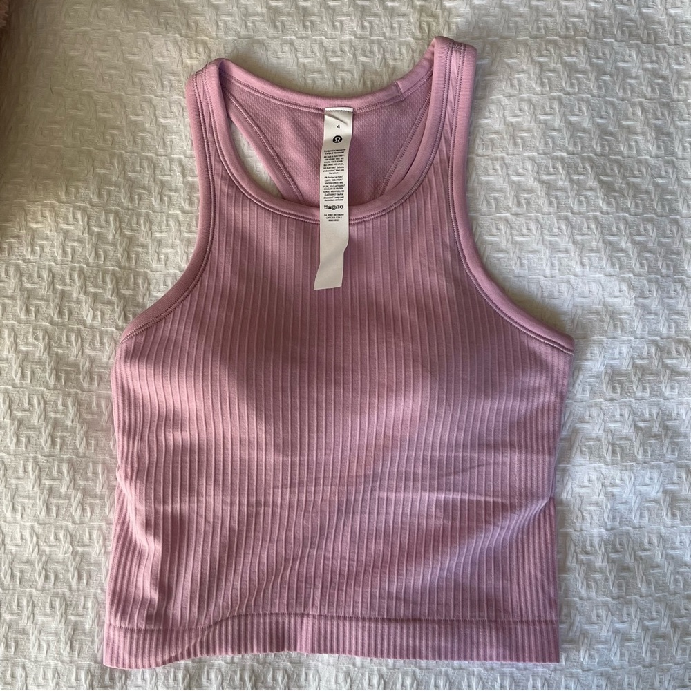 lululemon Ebb to Street Ribbed Crop Tank Tops (2) - Picture 2 of 9